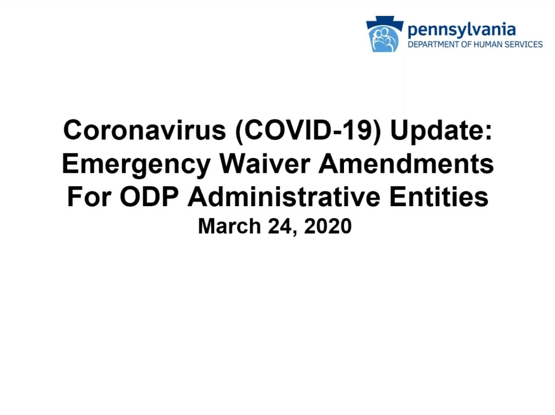 Click for COVID-19 ODP Operational Guidance to Appendix K for Administrative Entities recording